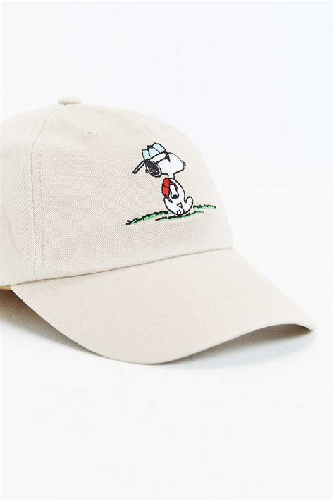 Lyst Urban Outfitters Snoopy Baseball Hat In White For Men