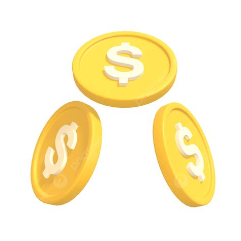 Coin Gold 3d Vector 3d Dollar Gold Coin Collections 3d Coin 3d