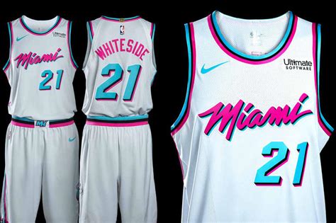 Alonzo mourning miami heat hardwood classics throwback nba swingman jersey. The Heat's 'Miami Vice' "City Edition" Jersey | HYPEBEAST
