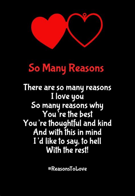 Why I Love You Poems With Reasons For Her And Him Quotes Square