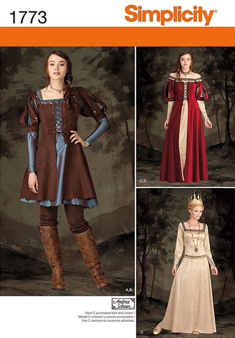 Anastasia Medieval Dress Sewing Pattern Sizes 8 22 Uk Download Pdf