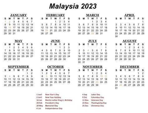 14 2023 Calendar Malaysia Ideas Calendar With Holiday