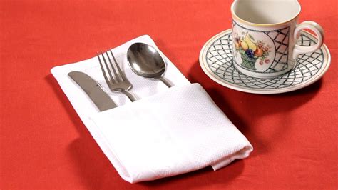 How To Fold Napkin Into Single Pocket Fold Napkin Folding Youtube