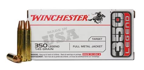 Winchester 350 Legend Ammunition Target Fmj 145 Grain 20 Cartridges