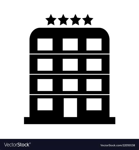 4 Star Hotel Icon Design Royalty Free Vector Image