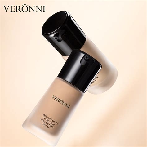 Veronni 4 Color Liquid Foundation Makeup Natural Soft Matte Long Wear