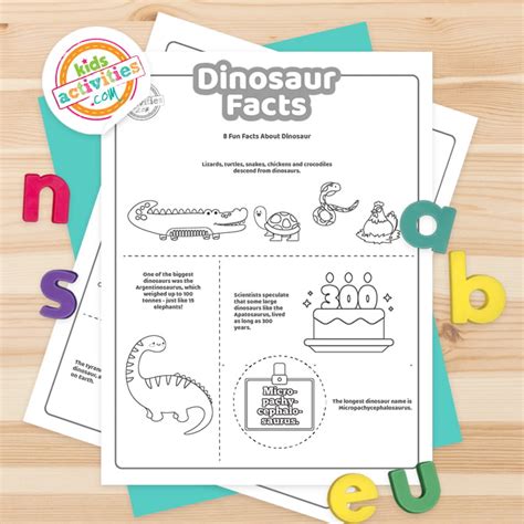 Fun Dinosaur Facts For Kids To Print And Learn Kids Activities Blog