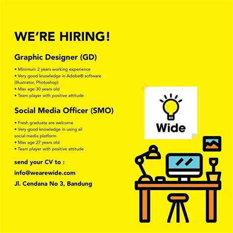 Gunakan jawatan kosong untuk mencari kerja kosong terkini dan melancarkan kerjaya anda di malaysia. Lowongan Kerja Graphic Designer & Social Media Officer ...
