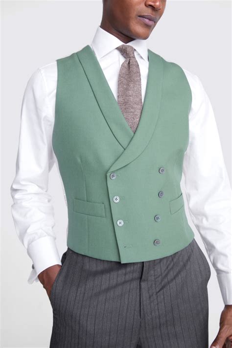 Tailored Fit Green Waistcoat Buy Online At Moss