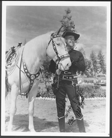 Autographed photograph of Hopalong Cassidy with his horse Topper, 1943 ...