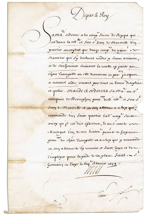 Edit De Saint Germain En Laye 1679 - Lot Detail - King Louis XIV Document Signed From 1679 -- Louis Issues