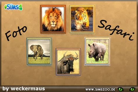 Blackys Sims 4 Zoo ‘heia Safari Pictureset 2 By Weckermaus