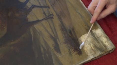Cleaning An Oil Painting Part Youtube