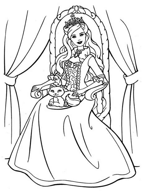 Dibujos de Barbie Princesa para colorear