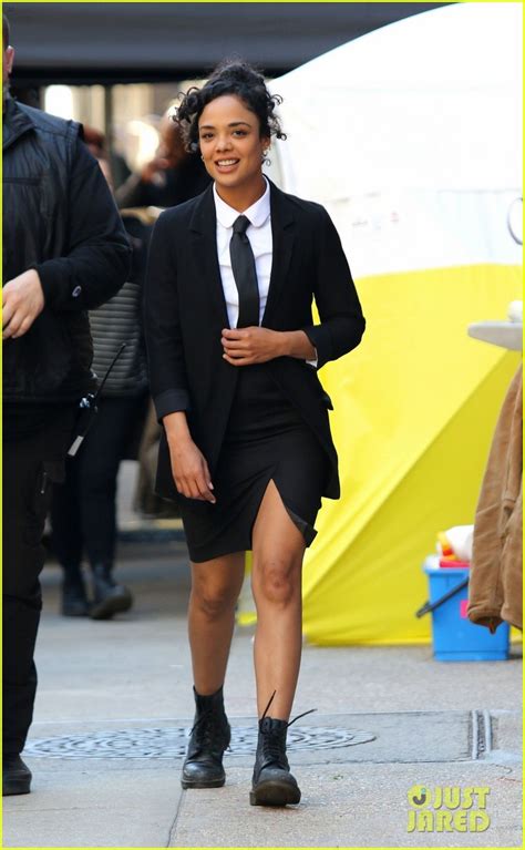 Tessa Thompson Shows Off Her Men In Black International Suit While Filming In Nyc Photo