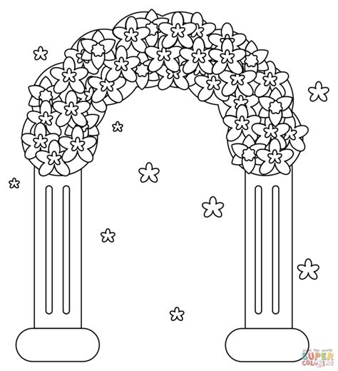 Flower Arch Coloring Page