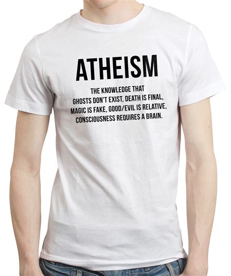 Atheism Funny Definition Quote Anti Religion Atheist Gift T Shirt Tshirt Tee Ebay