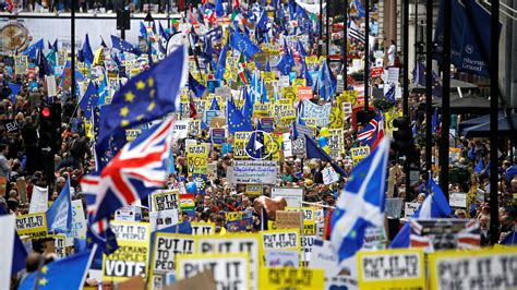 Large Anti Brexit Protest In London The New York Times