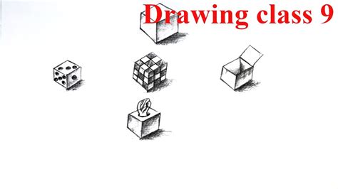 How To Draw Real Life Objects With Cubedrawing Class 9 Youtube