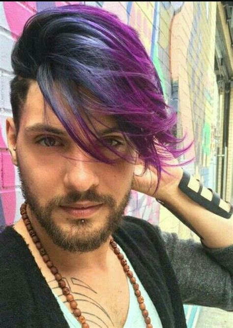 Stunning Purple Violet Fade His U Her Hair Image Of Blue Dye Men