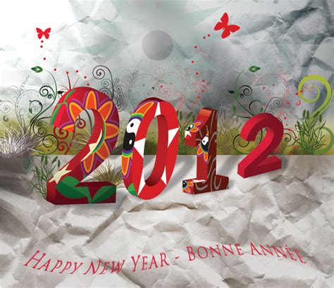 Imaginer And Créer Illustracje Bonne Annee 2012 Happy New Year