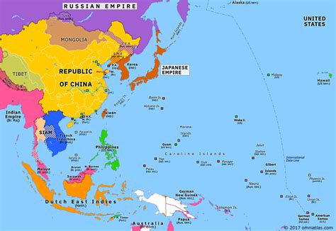 Ww1 Map Of Asia