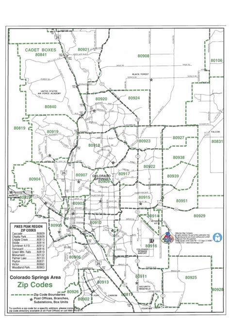 Colorado Springs Colorado Zip Code Map Campus Map