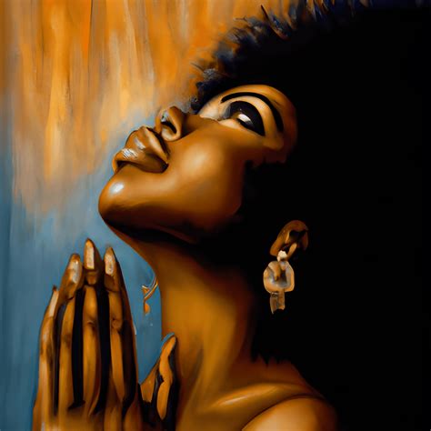 Beautiful Black Woman Praying · Creative Fabrica
