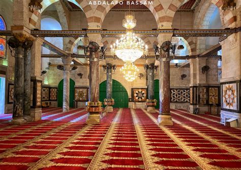 من داخل المُصلّى القبلي، في المسجد الأقصى المبارك رمضان 2020