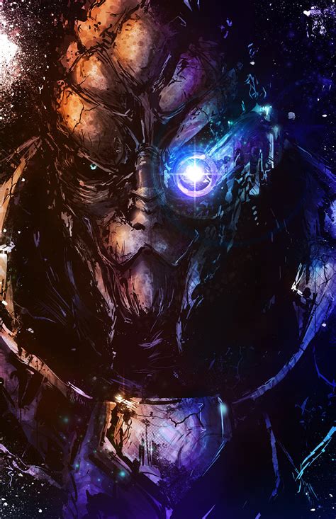 Garrus Vakarian Portrait Display Artwork Fan Art Mass Effect