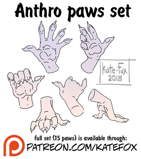 Anthro Paws Set By Kate Fox On Deviantart