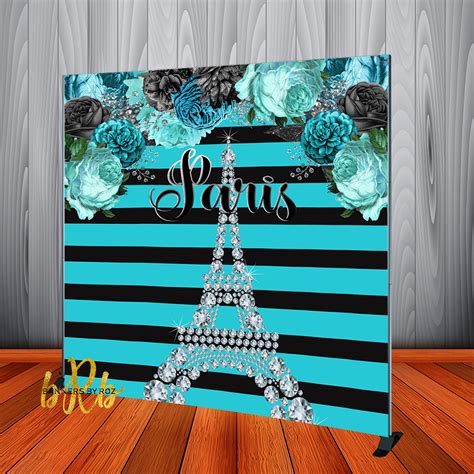 Paris Inspired Backdrop Personalized Step And Repeat Designed Printed