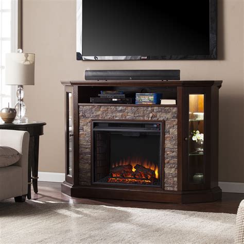 Electric fire for fireplace surround brushed steel with white pebble effect with light up glow and 3 heat settings good condition. 52.25" Redden Corner Convertible Electric Media Fireplace ...