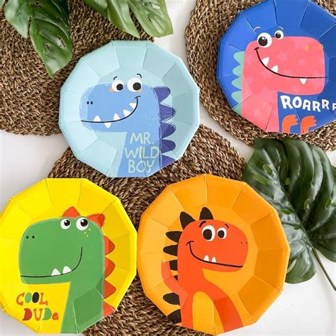 Sld Dinosaur Party Plates Sugar Love Designs