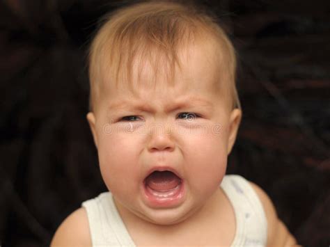 Portrait Of Baby Crying Stock Photo Image Of Illness 45651744