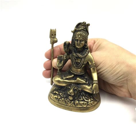 Handcrafted Brass India God Lord Shiva Siva Holding Trishul Etsy