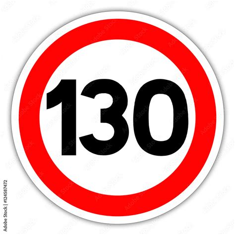 Panneau routier en France limite de vitesse à km h Illustration Stock Adobe Stock