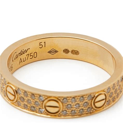 Did you scroll all this way to get facts about second hand cartier? Cartier 18k Yellow Gold Diamond Love Ring COM1749 | Second ...