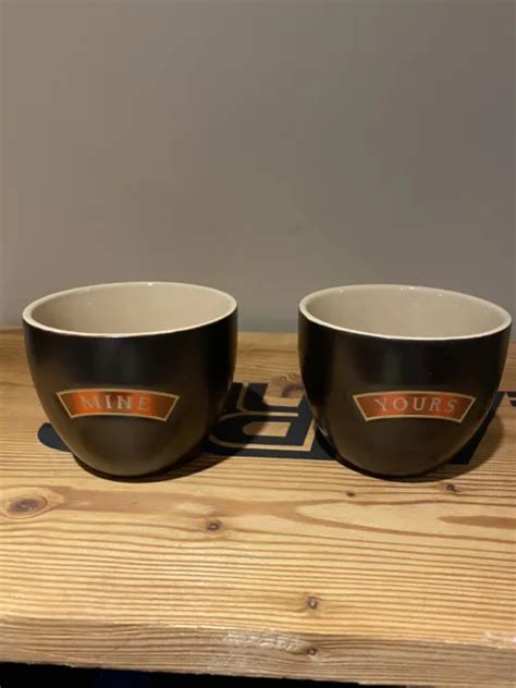 Bailey S Irish Cream Yours And Mine Black Mugs Bowls Dessert Cups Oz