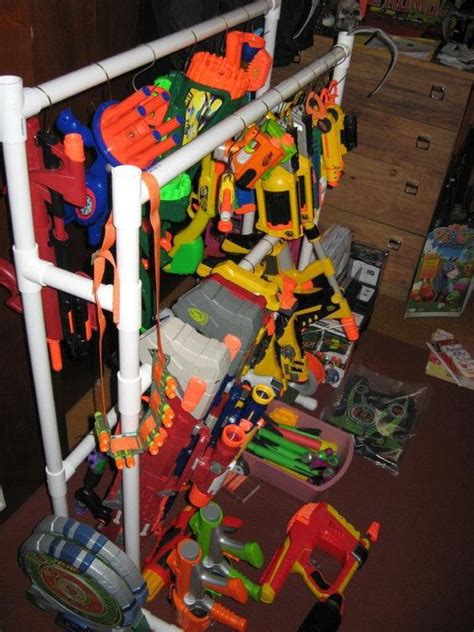 An armory of nerf guns. Nerf Gun Display Rack Diy / Designs For A Gun Rack ...