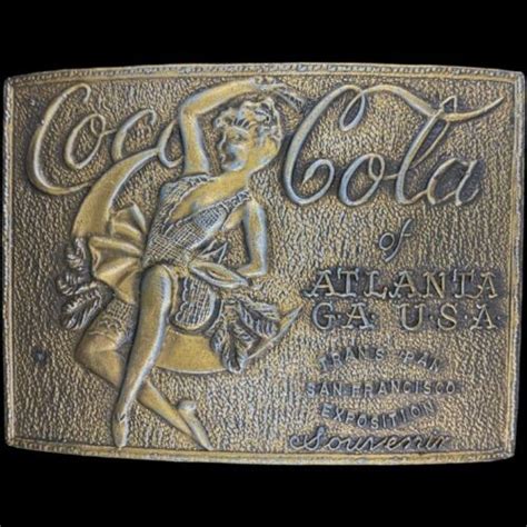 Coca Cola Coke Nude Woman Collectible Fountain Drink Soda Vintage Belt
