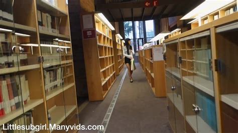 littlesubgirl busy public library fuck anal and squirt