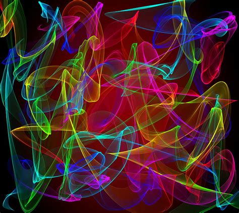 Neon Colors Abstract Fractal Hd Wallpaper Peakpx