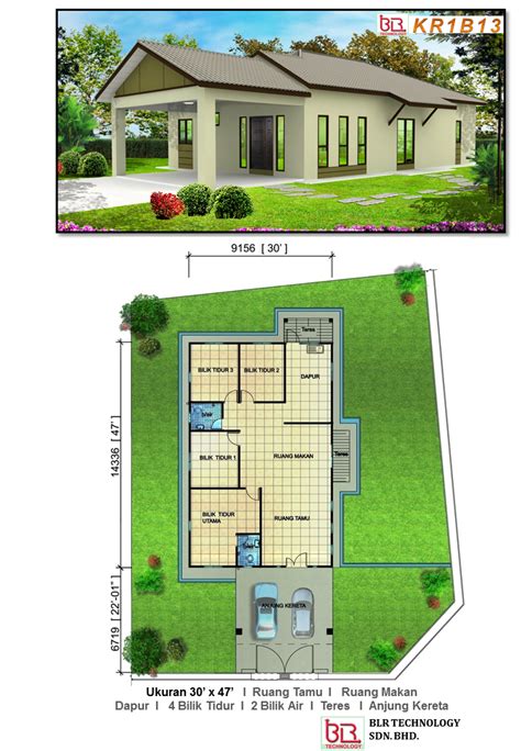Plan rumah 3 bilik tidur 2 bilik air. Plan Rumah 3 Bilik 2 Bilik Air | Desainrumahid.com