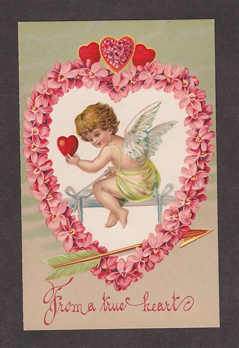 Valentines Day Postcard Cupid Vintage Valentines Vintage Valentine