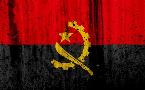 Download Wallpapers Angolan Flag 4k Grunge Flag Of Angola Africa