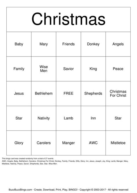 Christmas Bingo Cards To Download Print And Customize