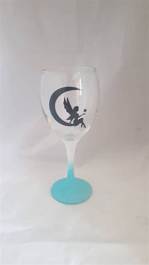 4 x fairy glitter glasses magical theme wine glasses etsy