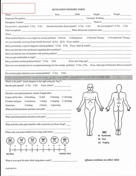 Physical Examination Form For Work Beautiful Evaluation Physical Therapy Evaluation Form
