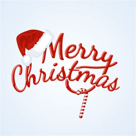 Red Merry Christmas Logo Creative Vector Free Vector In Adobe